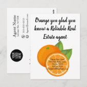 latente cliënten verwijzen onroerend goed marketin briefkaart (Voorkant / Achterkant)