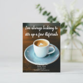 latente cliënten verwijzen onroerend goed marketin briefkaart (Staand voorkant)