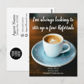 latente cliënten verwijzen onroerend goed marketin briefkaart (Voorkant / Achterkant)