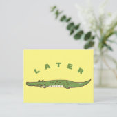 Later Alligator Ansichtkaart - Speelse Afscheid On Feestdagenkaart (Staand voorkant)
