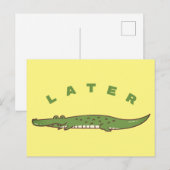 Later Alligator Ansichtkaart - Speelse Afscheid On Feestdagenkaart (Voorkant / Achterkant)