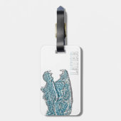 Later Alligator Bagagelabel (Achterkant verticaal)