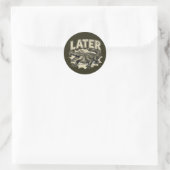 Later Alligator Douanesticker Cadeau Grappig Ronde Sticker (Tas)