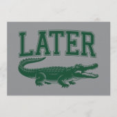 Later Alligator Funny Gator Joke Saying  Kaart (Voorkant)