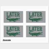 Later Alligator Grappige Alligator Grappige Gator  Rechthoekige Sticker (Vel)