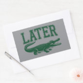 Later Alligator Grappige Alligator Grappige Gator  Rechthoekige Sticker (Envelop)