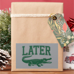 Later Alligator Grappige Alligator Grappige Gator  Rechthoekige Sticker