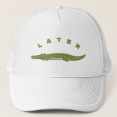 Later Alligator Grappige Trucker Hoed – Speelse Ga Pet (Voorkant)