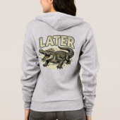 Later Alligator Hoodie - Op maat gemaakte monogram (Achterkant)