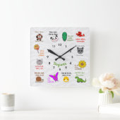 Later, Alligator Rhyme Wall Clock Vierkante Klok (Huis)