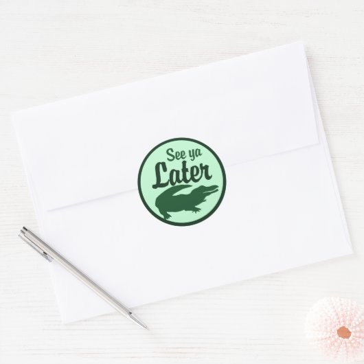 Later Alligator Ronde Sticker (Envelop)