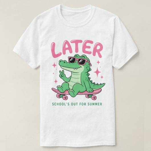 Later Alligator School's Out Summer T-shirt (Design voorkant)