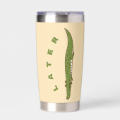Later Alligator Thermal Tumbler - Leuk afscheid Geïsoleerde Drinkbeker (Voorkant)