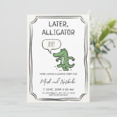 Later Alligator, Uitnodiging Voor Een Feestje (Staand voorkant)