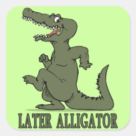 Later Alligator Vierkante Sticker