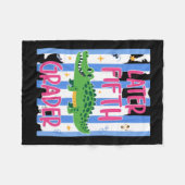 Later Fifth Grader Cute Alligator Later Gator Fleece Deken (Voorkant (Horizontaal))