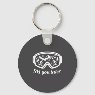Later Fun Winter Ski Jouw Skibril Sleutelhanger