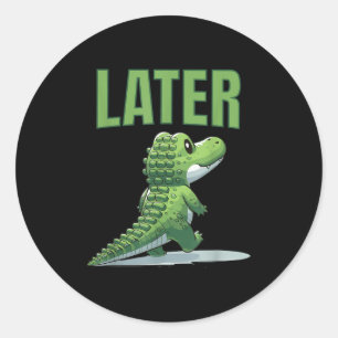 Later Gator Alligator Graphic Ronde Sticker