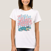 Later Gator Coquette Preppy Gestreepte  T-shirt (Voorkant)