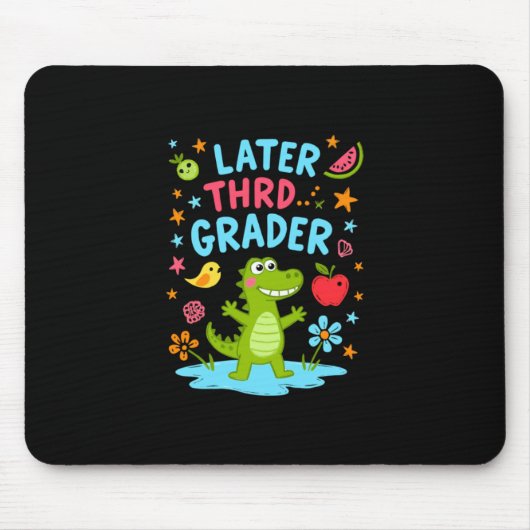 Later Gator Funny Alligator Kids Cute Third Muismat (Voorkant)