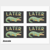 Later Gator Grappige Alligator Sarcastische Krokod Rechthoekige Sticker (Vel)