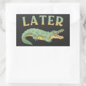 Later Gator Grappige Alligator Sarcastische Krokod Rechthoekige Sticker (Tas)