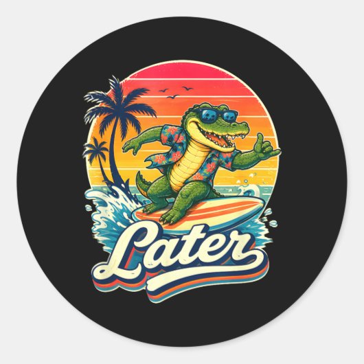 Later Gator Ronde Sticker (Voorkant)