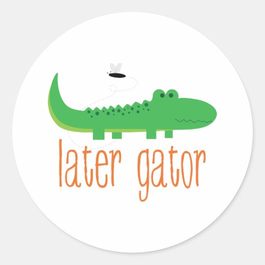 Later Gator Ronde Sticker (Voorkant)