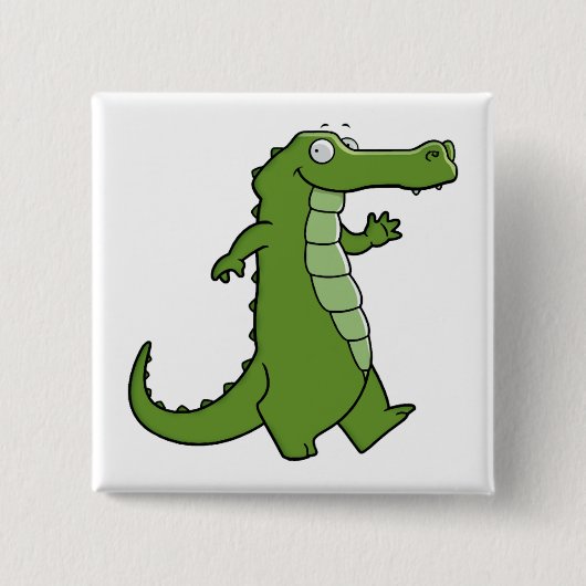 Later Gator Vierkante Button 5,1 Cm (Voorkant)