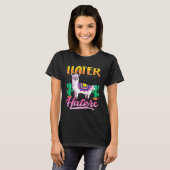 Later Haters Llama Pun Zonnebril T-shirt (Voorkant volledig)