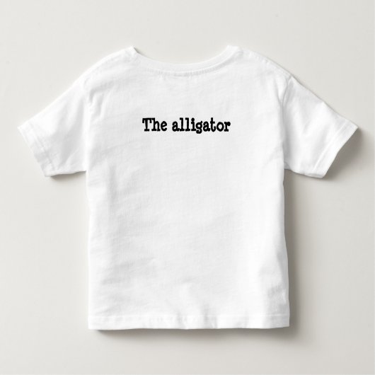 "LATER" - Retro Cartoon Alligator met een verrassi Kinder Shirts (Achterkant)