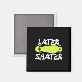 Later Schaatser Schaatsen Skateboarder Magneet (Voorkant / Achterkant)