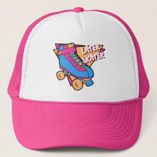 Later Skater Pink Blue 80s Cartoon Roller Schaats Trucker Pet