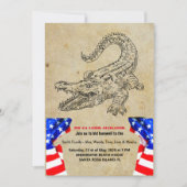 Later zal de Alligator een partijuitnodiging afwij Kaart (Voorkant)