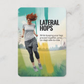 Lateral Hops Fitness Kaart met blauwe achterkant (Voorkant)