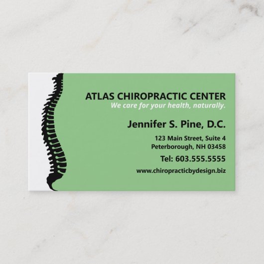 Laterale ruggengraatcentrale meervoudige aanstelli afsprakenkaartje (Voorkant)