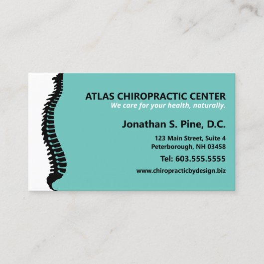 Laterale ruggengraatcentrale meervoudige aanstelli afsprakenkaartje (Voorkant)