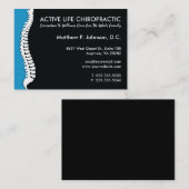 Laterale wervelkolom (blauw) Chiropractor te groot Visitekaartje (Voorkant / Achterkant)