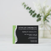 Laterale wervelkolom (groen) Overmaatse chiropract Visitekaartje (Staand voorkant)