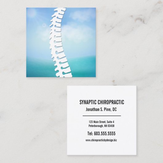 Laterale wervelkolom-Logo Vierkante Visitekaartje (Voorkant / Achterkant)