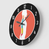 Laterale wervelkolom op Silhouette Modern Chiropra Grote Klok (Hoek)