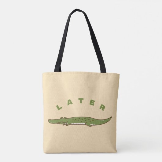Latere Alligator Canvas tas - Eigenzinnig Afscheid (Achterkant)
