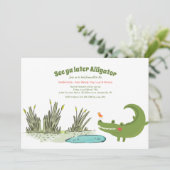 Latere Alligator die weggaat Kaart (Staand voorkant)