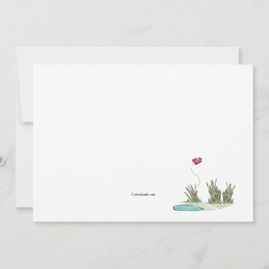 Latere Alligator die weggaat Kaart (Achterkant)