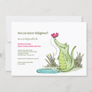 Latere Alligator die weggaat Kaart