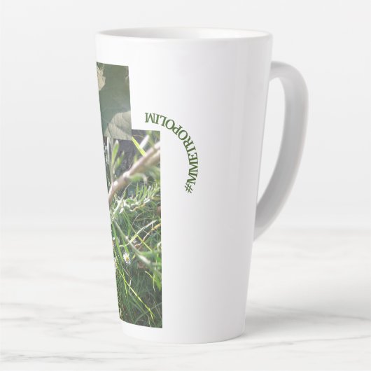 Latere Mok/klein/GROOT/metropolig ontwerp Latte Mok (Rechterhoek)