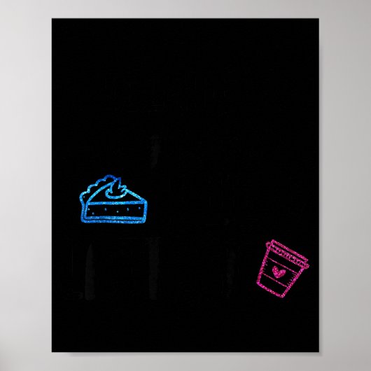 Lates I Thought You Said E And Lattes Funny Fitnes Poster (Voorkant)