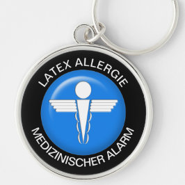 LATEX ALLERGIE Medical Alert - Button Sleutelhange Sleutelhanger