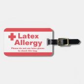 Latex Allergy Alert Bagagelabel (Voorkant horizontaal)