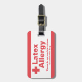 Latex Allergy Alert Bagagelabel (Voorkant verticaal)